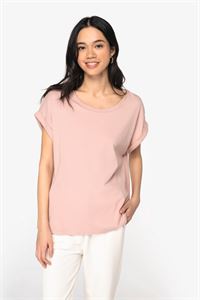 T-SHIRT DONNA CON MANICA A RISVOLTO